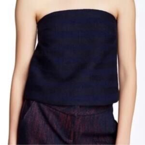 Woman’s Trina Turk Strapless Crop Top Blue Size Medium